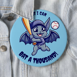 可愛おもしろいいこうもりYes私は1000のこうもり 缶バッジ