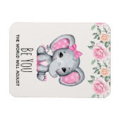 可愛おもしろいいことわざかわいい象 マグネット (横)