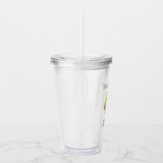 可愛おもしろいいアヒルの水を思い出す アクリルタンブラー (右)