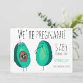 可愛おもしろいいアボカド超音波写真妊娠 案内状 (スタンド正面)