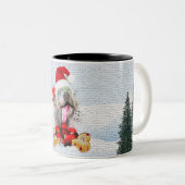 可愛おもしろいいウイスマランアードックリスマ ツートーンマグカップ (正面右)