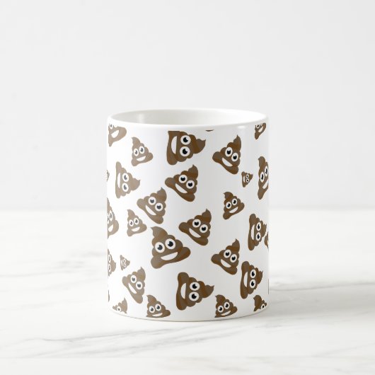 可愛おもしろいいウンチ絵文字パターン コーヒーマグカップ (中央)