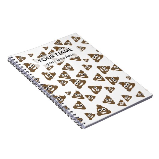 可愛おもしろいいウンチ絵文字パターン ノートブック (右側)