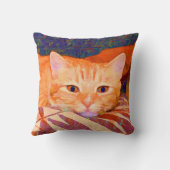 可愛おもしろいいオレンジタビー猫 クッション (裏面)