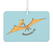 可愛おもしろいいオ飛んでいるレンジ カーエアーフレッシュナー (裏面)