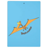 可愛おもしろいいオ飛んでいるレンジ クリップボード (裏面)