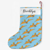 可愛おもしろいいオ飛んでいるレンジ スモールクリスマスストッキング (裏面)