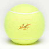 可愛おもしろいいオ飛んでいるレンジ テニスボール (裏面)