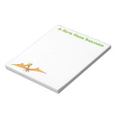 可愛おもしろいいオ飛んでいるレンジ ノートパッド (回転)