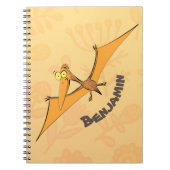 可愛おもしろいいオ飛んでいるレンジ ノートブック (正面)