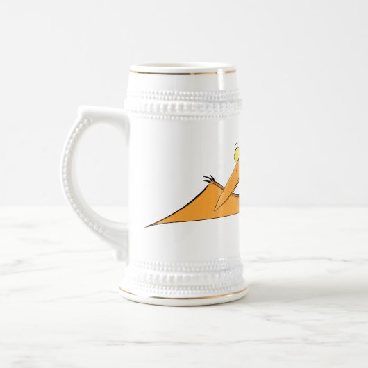 可愛おもしろいいオ飛んでいるレンジ ビールジョッキ (左)