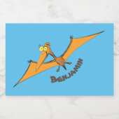 可愛おもしろいいオ飛んでいるレンジ フードラベル (シングルラベル)