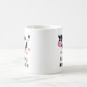 可愛おもしろいいカウプンカートゥーンデザイン コーヒーマグカップ (中央)