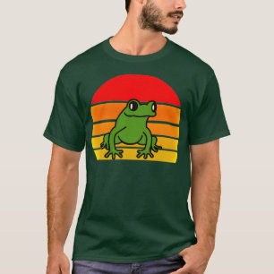 可愛おもしろいいカエルの夕日の夏ギフト1 Tシャツ