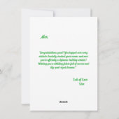 可愛おもしろいいカエル卒業式あいさつカード シーズンカード (裏面)