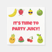 可愛おもしろいいカスタムおもしろいフルーツキッド生誕会 スタンダードカクテルナプキン (正面)