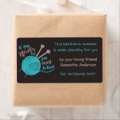 可愛おもしろいいカスタム編み物針ヤーンジョークギフト ラベル (インサイチュ)