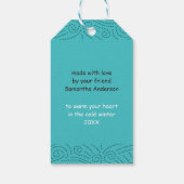 可愛おもしろいいカスタム編み物針糸ジョーク ギフトタグ (裏面)