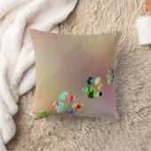 可愛おもしろいいカラフル猫足 クッション (ブランケット)