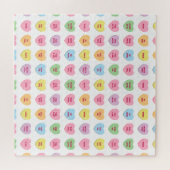 可愛おもしろいいガーリーカスタム会話キャンディハート ジグソーパズル (横)