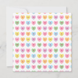 可愛おもしろいいガーリーカスタム会話キャンディハート ノートカード