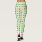 可愛おもしろいいガーリーカスタム会話キャンディハート レギンス (裏面)