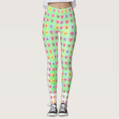 可愛おもしろいいガーリーカスタム会話キャンディハート レギンス (正面)