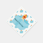 可愛おもしろいいキッズアートセントニコラス・シンタークラース スタンダードカクテルナプキン (角)