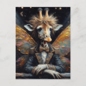 可愛おもしろいいキリン ポストカード (正面)