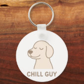 可愛おもしろいいキーチェーン – "Chill Guy"漫画犬 キーホルダー (正面)