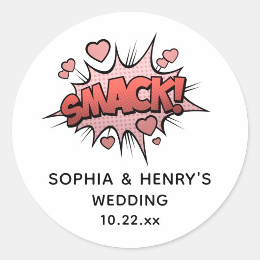 可愛おもしろいいクラシックヴィンテージ結婚レトロ ラウンドシール (正面)