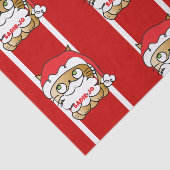 可愛おもしろいいクリスマスの漫画パーソナライズされた猫 薄葉紙 (詳細)