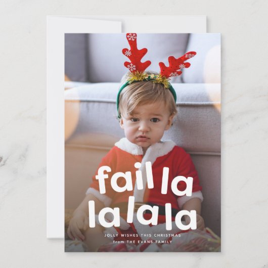 可愛おもしろいいクリスマスは一枚赤 シーズンカード (正面)