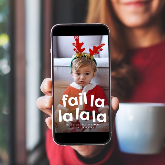 可愛おもしろいいクリスマスは一枚赤 シーズンカード