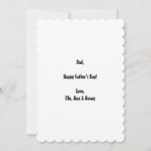 可愛おもしろいいクールポッシの父の日 カード (裏面)