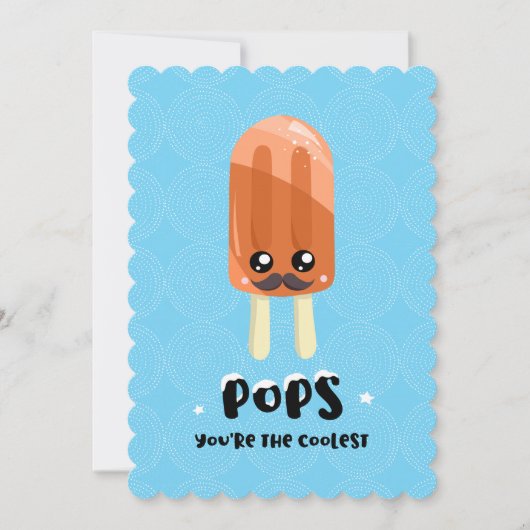 可愛おもしろいいクールポッシの父の日 カード (正面)