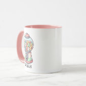 可愛おもしろいいグムボールカスタム機、子供の名前 マグカップ (正面左)