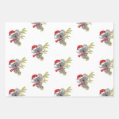 可愛おもしろいいコアラのクリスマスカードfa la Australia ラッピングペーパーシート (正面3)