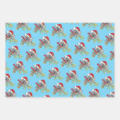 可愛おもしろいいコアラのクリスマスカードfa la Australia ラッピングペーパーシート (正面2)