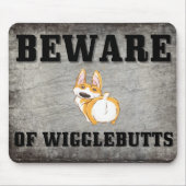 可愛おもしろいいコルギドッグ引用文木箱サイン マウスパッド (正面)