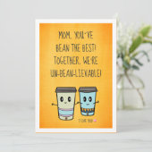 可愛おもしろいいコーヒーかわいいお母さ最高のんマザーズ・デイ カード (スタンド正面)