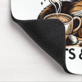 可愛おもしろいいコーヒー猫ブックラバーギフトアイディア女性 マウスパッド (コーナー)