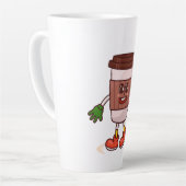 可愛おもしろいいコーヒー カフェラテマグ (左アングル)