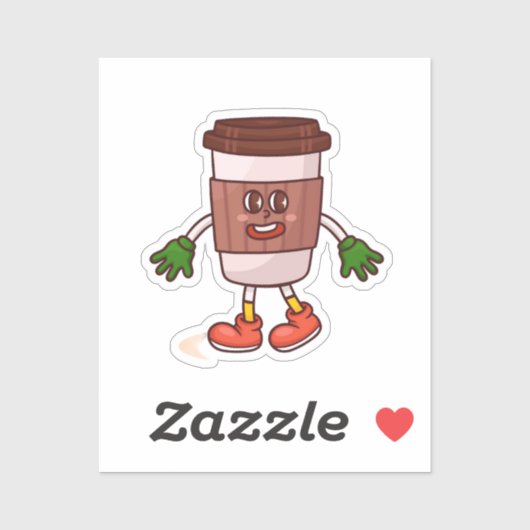 可愛おもしろいいコーヒー シール (シート)