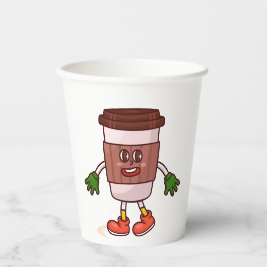 可愛おもしろいいコーヒー 紙コップ (正面)