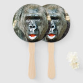 可愛おもしろいいゴリラ ハンドファン (正面&裏面)