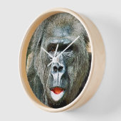 可愛おもしろいいゴリラ 壁時計 (傾斜)