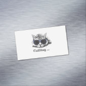 可愛おもしろいいサングラスで冷える猫 マグネット名刺 (インサイチュ)