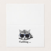 可愛おもしろいいサングラスで冷える猫 名刺 (外部フラット)