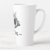 可愛おもしろいいサングラスで肌寒い猫 カフェラテマグ (右)